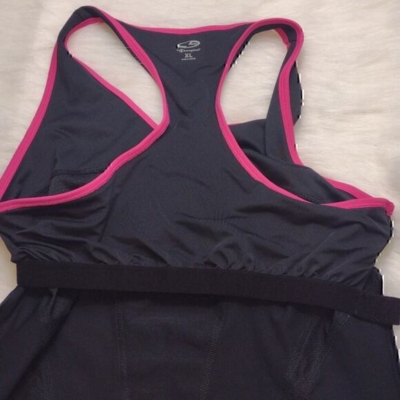 Champion Fitted Athletic Tank Racer Back size XL color Black/Pink - Picture 3 of 8